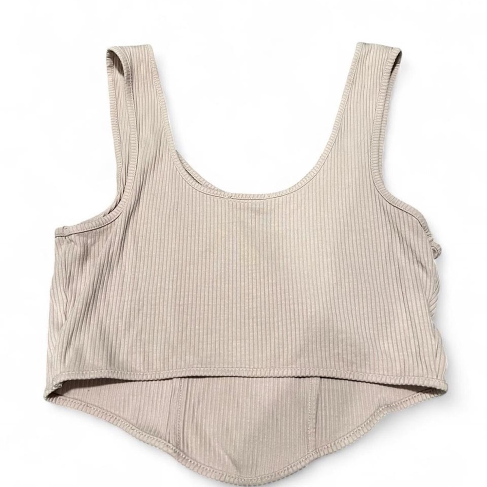 Love Tree Ribbed Light Pink Crop Tank - Picture 3 of 4